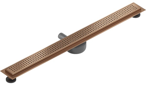 Mexen Flat 360° M08 въртящ се линеен сифон 90 см, четкан мед - 1C25090-40