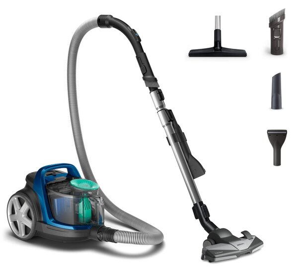 Прахосмукачка Philips FC9550/09, без торба, 900W, 1500 ml капацитет на контейнера, миещ се филтър, PowerCyclone 7 технология, черна