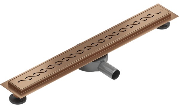 Mexen Flat 360° M18 въртящ се линеен сифон 50 см, четкана мед - 1C23050-40