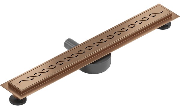 Mexen Flat 360° M18 въртящ се линеен сифон 50 см, четкана мед - 1C23050-40