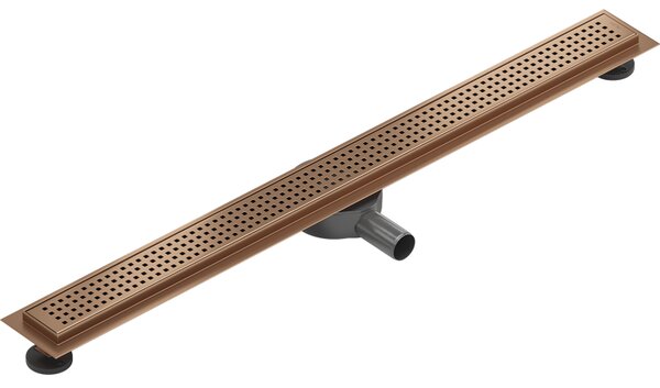 Mexen Flat 360° M08 въртящ се линеен сифон 90 см, четкан мед - 1C25090-40