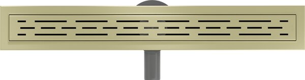 Mexen Flat 360° M01 въртящ се линеен сифон 70 см, златисто четкан - 1A20070-40