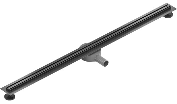 Mexen Flat 360° Slim линеен въртящ се сифон 120 см, четкано оръжейно сиво - 1E41120