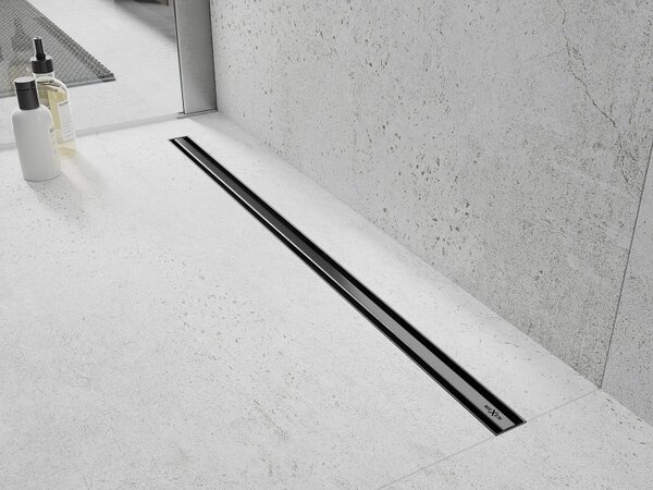 Mexen Flat 360° Slim линеен въртящ се сифон 120 см, четкано оръжейно сиво - 1E41120