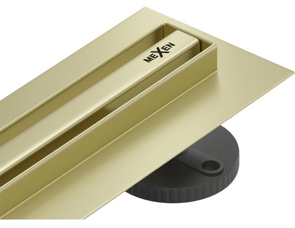 Mexen Flat 360° Slim линеен въртящ се сифон 60 см, златисто матов - 1A41060