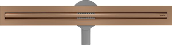 Mexen Flat 360° Slim въртящ се линеен сифон 50 см, четкана мед - 1C41050