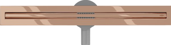 Mexen Flat 360° Slim линеен въртящ се сифон 50 см, розово злато - 1641050