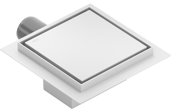 Mexen Flat-Q M13 квадратен подов сифон 15 x 15 cm, бял - 1210015