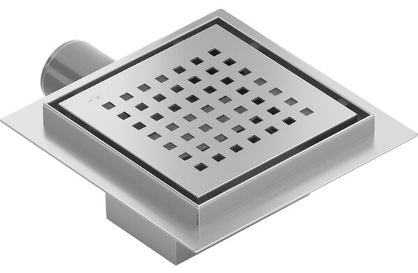 Mexen Flat-Q M08 квадратен подов сифон 12 x 12 см, инокс - 1010512