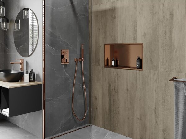 Mexen X-Wall-R рафт ниша с фланец 60 x 30 см, матирана мед - 19C0603010