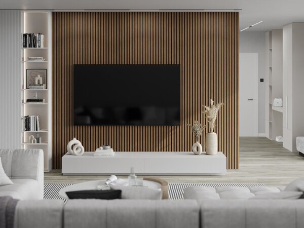Mexen Lam-F стенни ламели акустични 275 x 31,5 см, филц 6 мм, Дъб Мока - S105-275317-2812-074