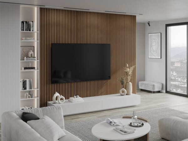 Mexen Lam-F стенни ламели акустични 275 x 31,5 см, филц 6 мм, Дъб Мока - S105-275317-2812-074