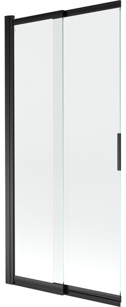 Mexen Fox параван за вана 2-крилен плъзгащ 85 x 150 см, прозрачен, черен
