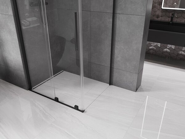 Mexen Velar плъзгаща се душ кабина 140 x 90 см, прозрачна, черна - 871-140-090-01-70