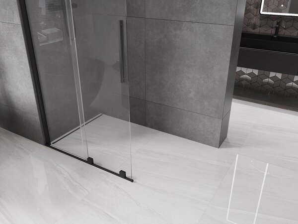 Mexen Velar плъзгаща се душ кабина Walk-in 120 x 200 см, прозрачна 8 мм, черна
