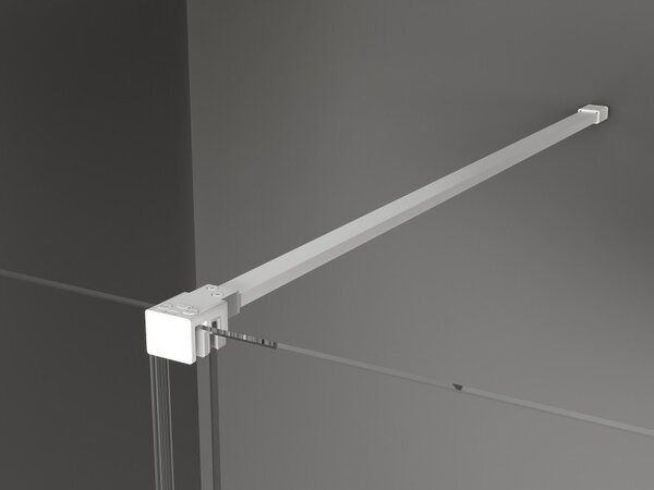 Mexen Velar плъзгаща се душ стена Walk-in 120 x 200 cm, прозрачна 8 mm, бяла - 871-120-000-03-20