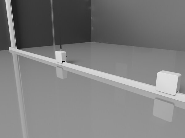 Mexen Velar плъзгаща се душ стена Walk-in 120 x 200 cm, прозрачна 8 mm, бяла - 871-120-000-03-20