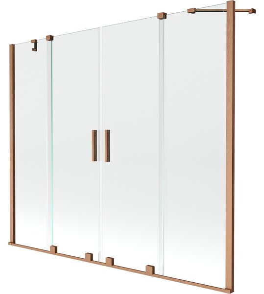 Mexen Velar Разтегаем двукрилен параван за вана Duo 200 x 150 cm, прозрачен