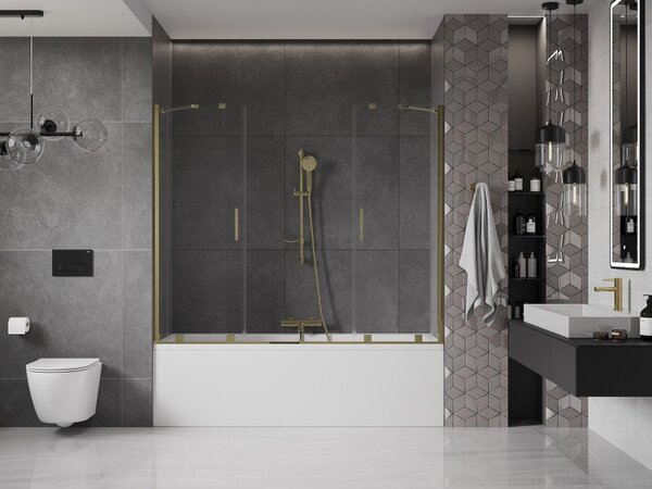 Mexen Velar Duo параван за вана с 2 плъзгащи се крила 180 x 150 см, прозрачен