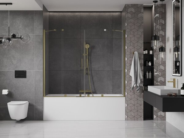 Mexen Velar Duo параван за вана с 2 плъзгащи се крила 180 x 150 см, прозрачен