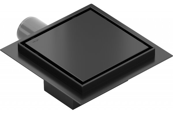 Mexen Flat-Q M13 квадратен подов сифон 12 x 12 см, черен - 1710012