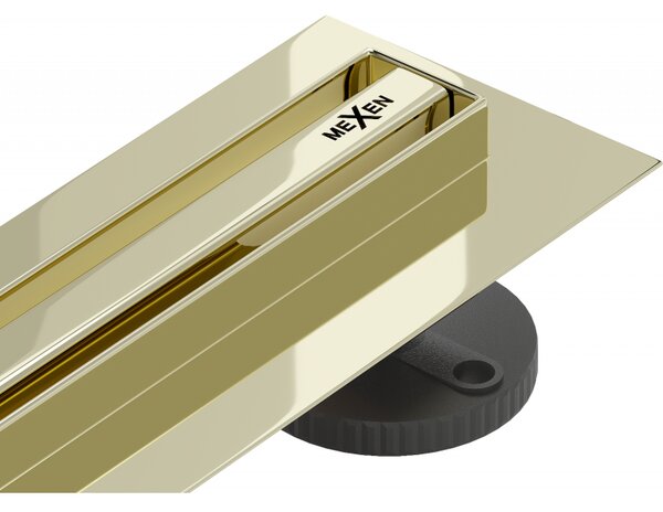 Mexen Flat 360° Slim въртящ се линеен сифон 60 см, златен - 1541060
