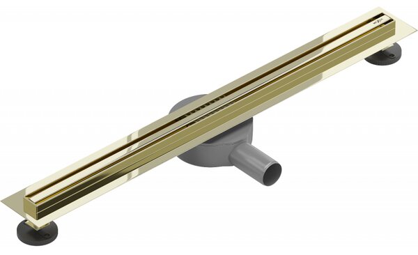 Mexen Flat 360° Slim въртящ се линеен сифон 60 см, златен - 1541060