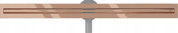 Mexen Flat 360° Slim линеен въртящ се сифон 70 см, розово злато - 1641070