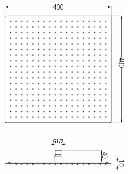 Mexen Slim душ система 40 x 40 см, хром - 79140-00