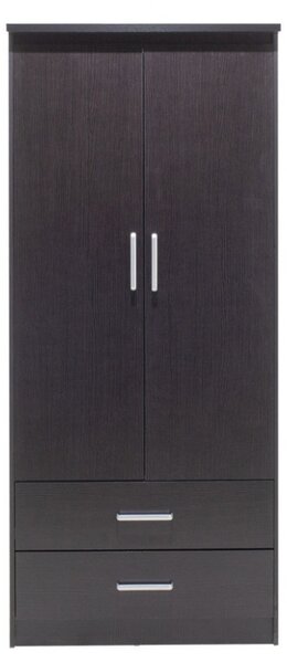 Шкаф Олимпус с 2 врати и чекмеджета цвят венге 81x57x183 см