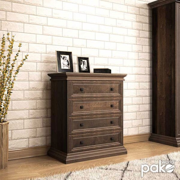 Шкаф с чекмеджета Моцарт орех 80x40x96 см