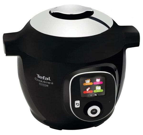 Мултифункционален уред за готвене Tefal CY855830 Cook4me+ Connect, 6l вместимост, 6 програми за готвене, 1600W, черен
