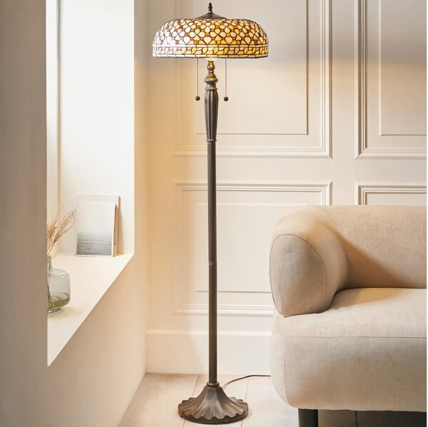 Endon 111921 - Торшер Tiffany MILLE FEUX 2xE27/10W/230V pr. 45 cm