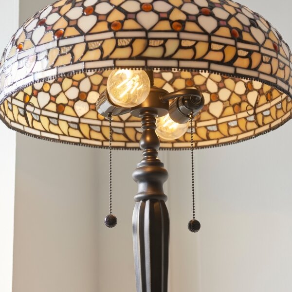Endon 111921 - Торшер Tiffany MILLE FEUX 2xE27/10W/230V pr. 45 cm