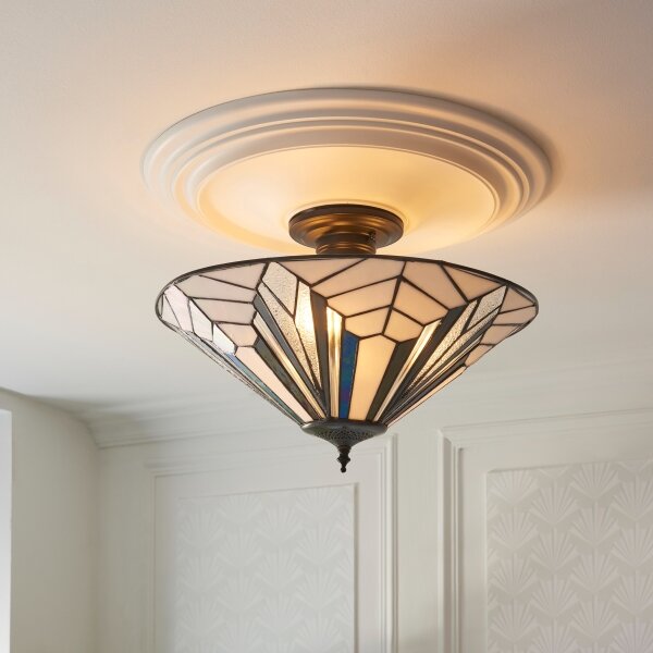 Endon 111895 - Плафон Tiffany ASTORIA 3xE27/10W/230V Ø 48 см