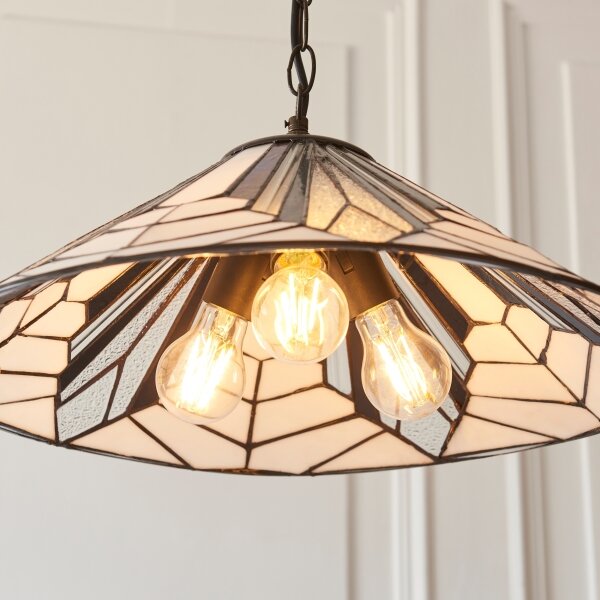 Endon 111922 - Полилей на верига Tiffany ASTORIA 3xE27/10W/230V Ø 48 см