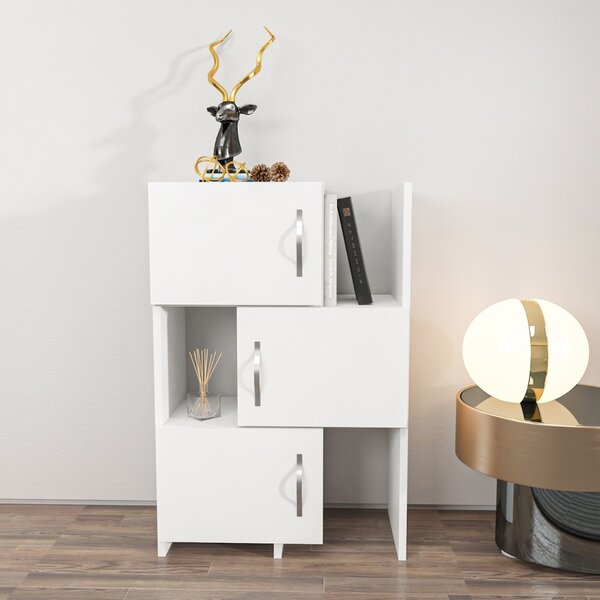 Многофункционален шкаф Анна бял 65x89.8x31.5 см