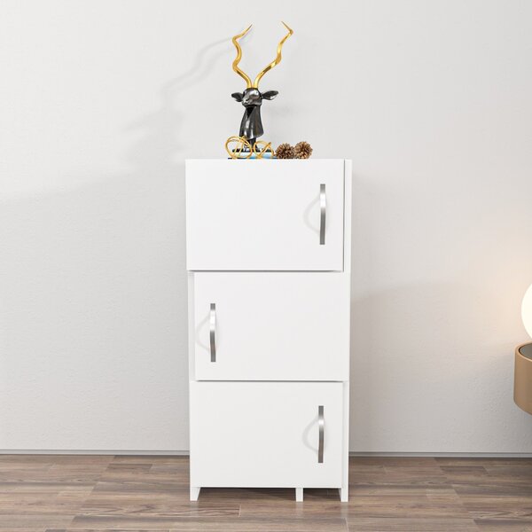 Многофункционален шкаф Анна бял 65x89.8x31.5 см