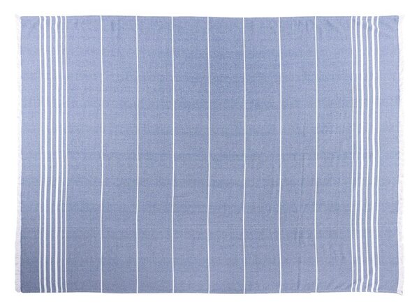 Синьо памучно одеяло 150x200 cm Solene – Tiseco Home Studio