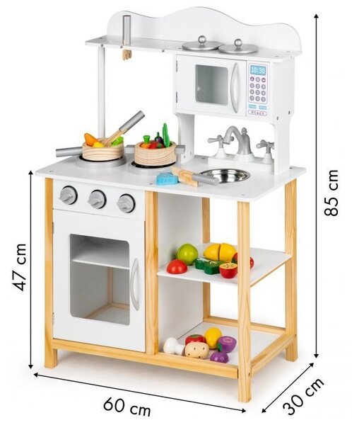 Дървена кухня за деца + аксесоари Ecotoys