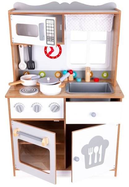 Дървена кухня XXL + кухненски инструменти Ecotoys