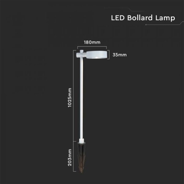 LED Външна лампа LED/7W/230V 3000K IP65 бяла 102 см
