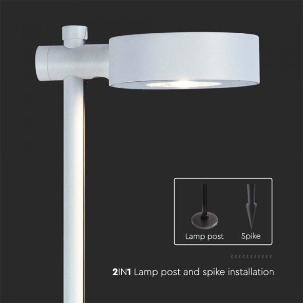 LED Външна лампа LED/7W/230V 3000K IP65 бяла 102 см