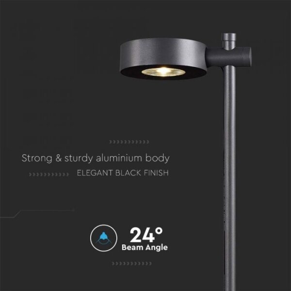 Външна LED лампа 7W/230V 3000K IP65, черна, 102 см
