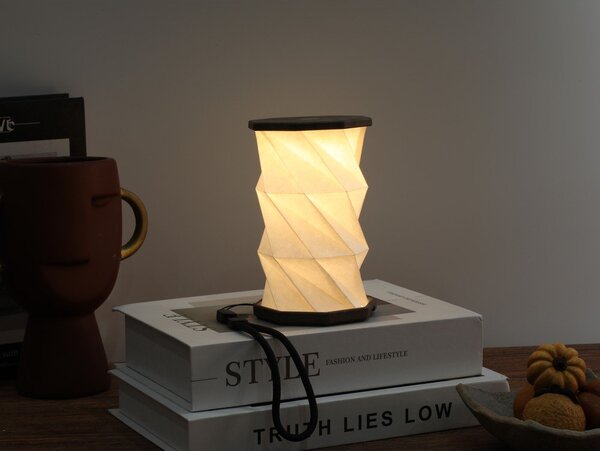 Бяла/сива преносима светлинна декорация с USB ø 8 cm Twist – Gingko