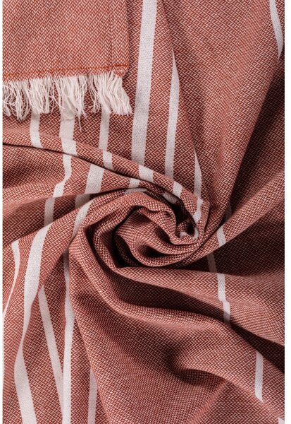 Теракотено памучно одеяло 150x200 cm Solene – Tiseco Home Studio