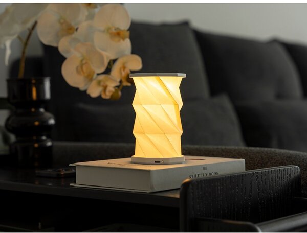 Бяла преносима светлинна декорация с USB ø 8 cm Twist – Gingko