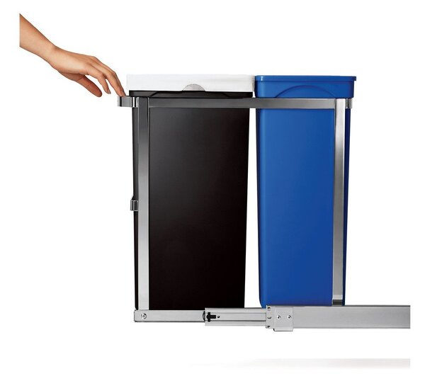 Пластмасов контейнер за отпадъци 35 л Dual - simplehuman