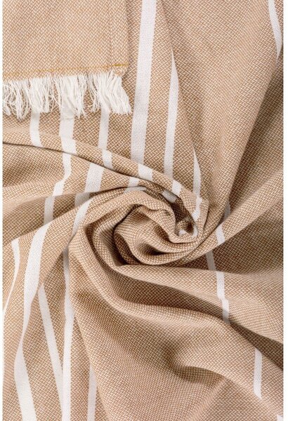 Бежово памучно одеяло 150x200 cm Solene – Tiseco Home Studio