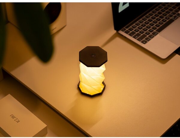 Бяла/черна преносима светлинна декорация с USB ø 8 cm Twist – Gingko